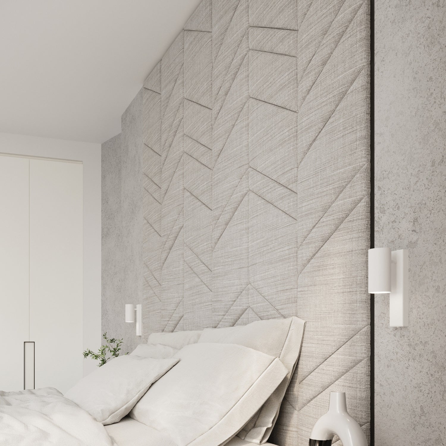 Applique Utti blanc, lumière d'appoint le long du mur