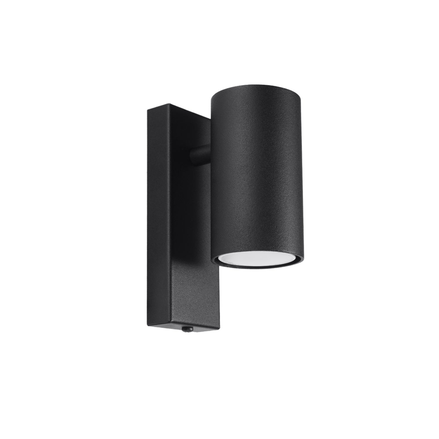 Applique Utti acier noir, spot cylindrique GU10 tourné vers le bas