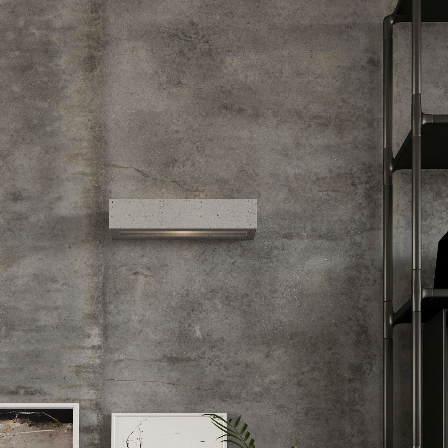 Applique Vega 50 béton en situation dans un intérieur