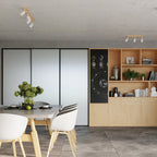 Applique Verdo bois et acier blanc GU10, ambiance scandinave
