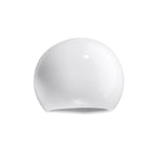 Applique Globe céramique blanche brillante, sphère de céramique émaillée blanc brillant