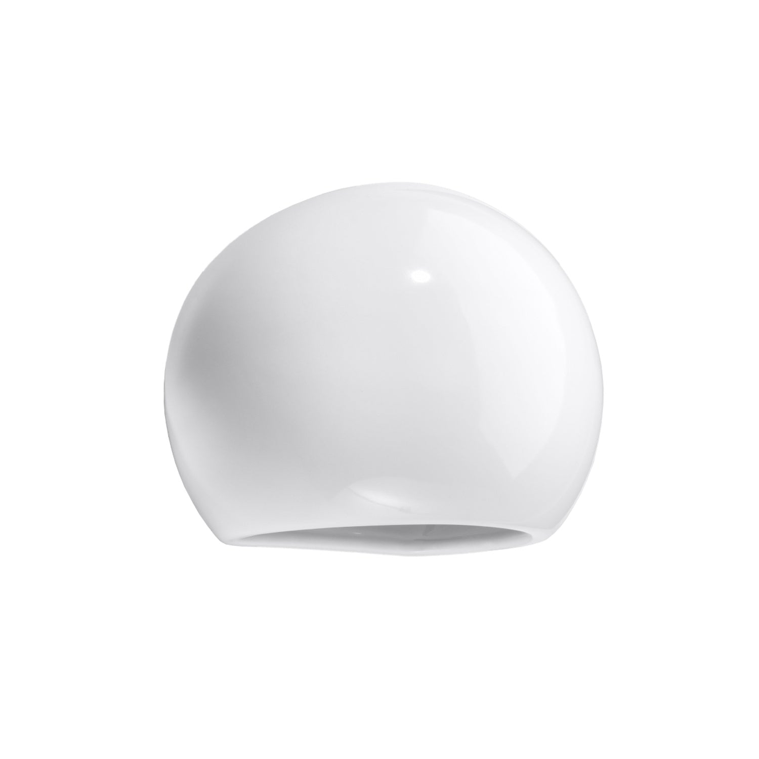 Applique Globe céramique blanche brillante, sphère de céramique émaillée blanc brillant