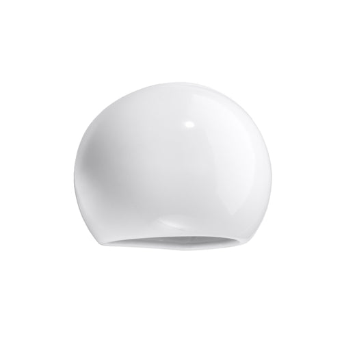 Applique Globe céramique blanche brillante, sphère de céramique émaillée blanc brillant