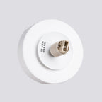 Applique Yoli 1 boule opale acier blanche G9, détail