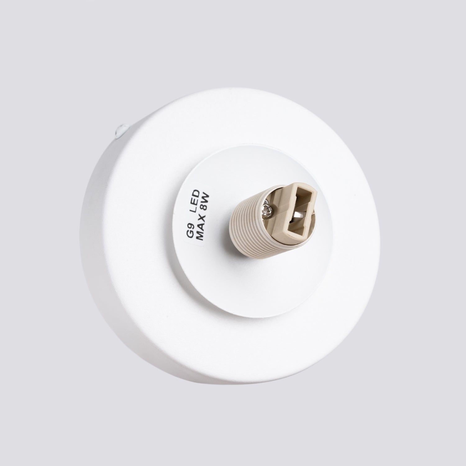 Applique Yoli 1 boule opale acier blanche G9, détail