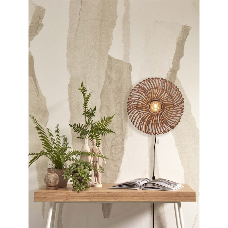 Dimensions Applique Zanzibar rotin naturel 40 cm E27