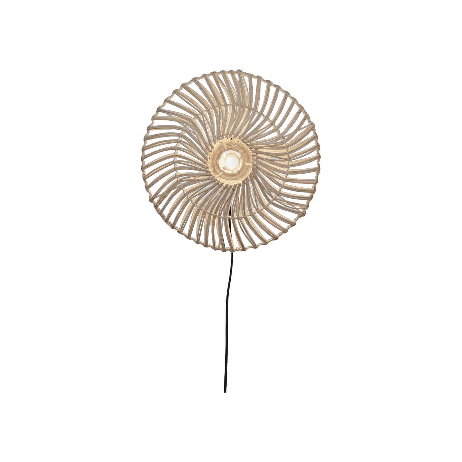 Applique Zanzibar rotin blanc 40 cm E27