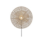 Applique Zanzibar rotin blanc 55 cm E27