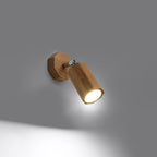 Applique Zeke chêne allumée, faisceau orientable du spot
