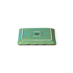 Assiette carrée Lagoon en grès vert 20 cm, vue 3