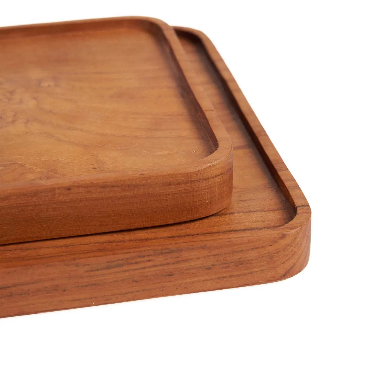 Assiette carrée en teck 15 cm, vue 3