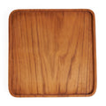 Assiette carrée en teck 20 cm