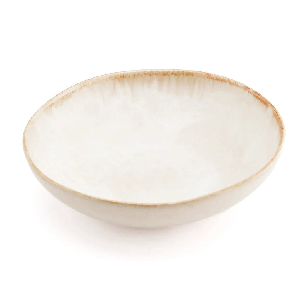 Assiette creuse Cascais en grès blanc 22 cm, vue 3