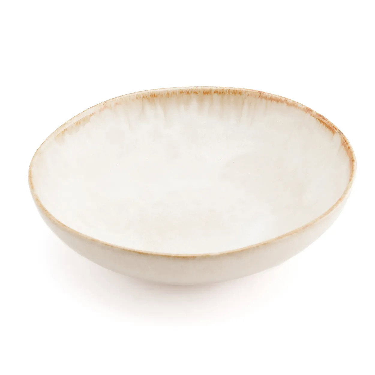 Assiette creuse Cascais en grès blanc 22 cm, vue 3