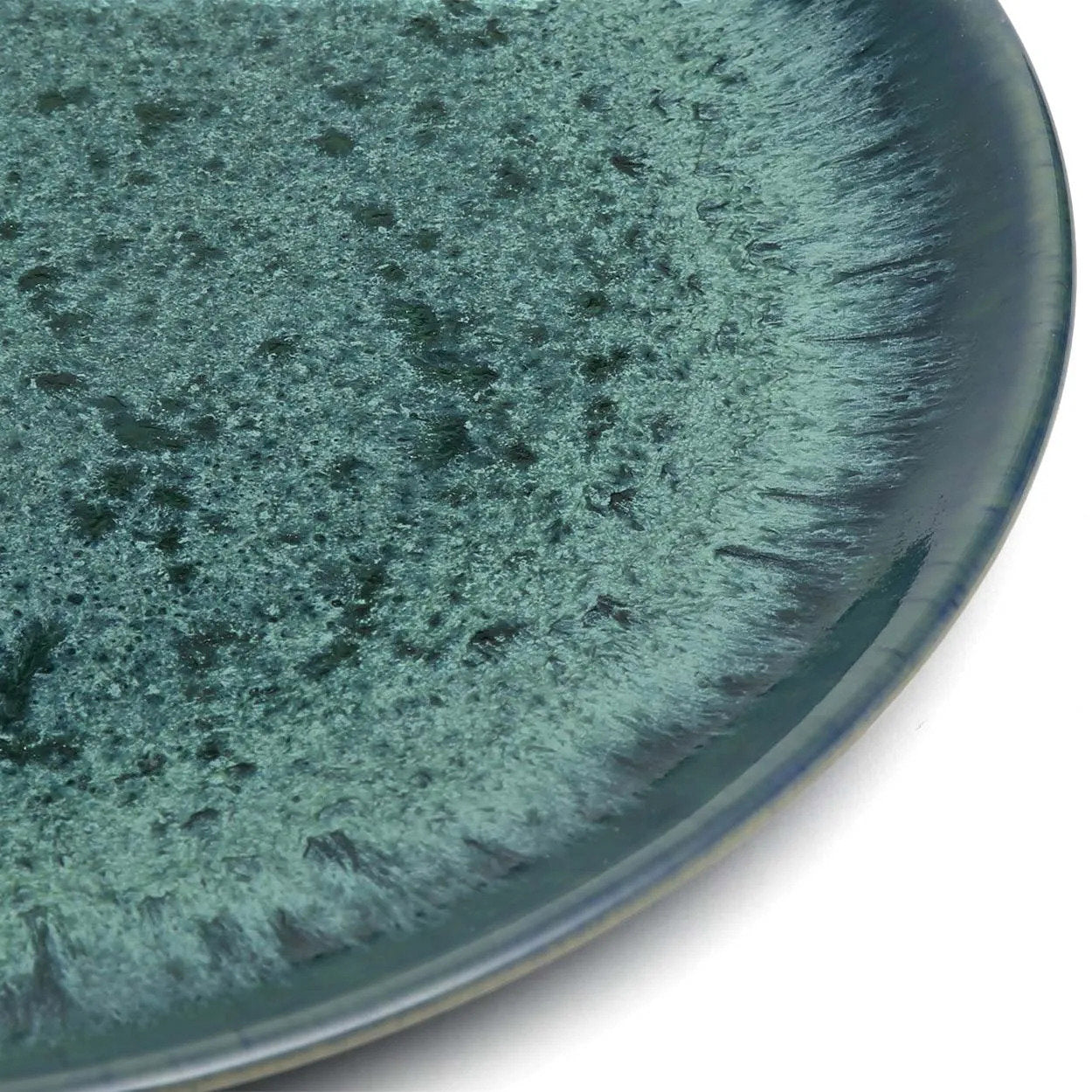 Assiette à dessert Aqua en grès vert profond 22 cm, vue 5