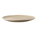 Assiette plate grès réactif Viola beige sable Ø27 cm vue profil céramique artisanale