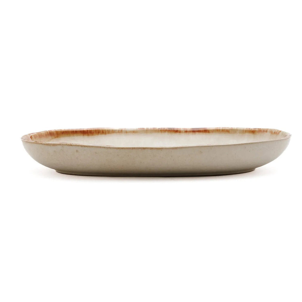 Assiette ovale Cascais en grès blanc 24 cm, vue 5