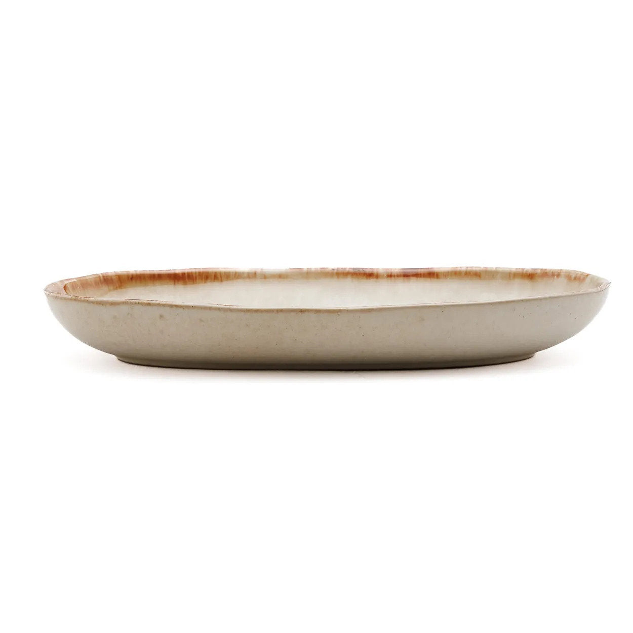 Assiette ovale Cascais en grès blanc 24 cm, vue 5