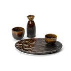 Assiette ovale Merapi en grès brun 26 cm, vue 3