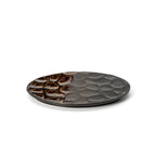 Assiette ovale Merapi en grès brun 26 cm