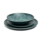 Assiette plate Aqua en grès vert profond 28 cm, vue 6