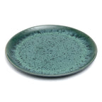 Assiette plate Aqua en grès vert profond 28 cm