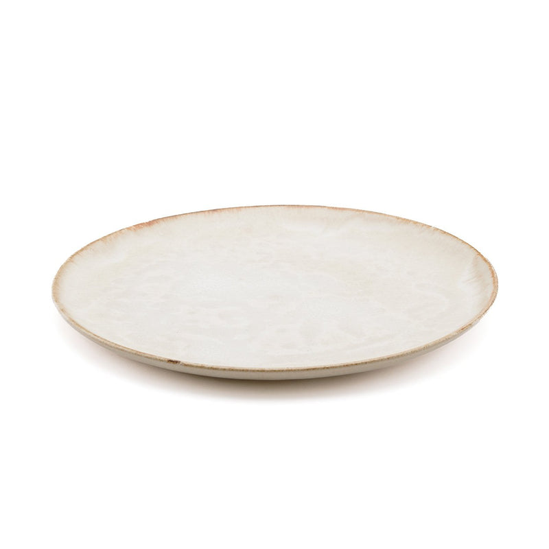 Dimensions Assiette plate Cascais en grès blanc 28 cm