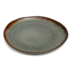 Assiette plate Côa en grès vert de gris 28 cm
