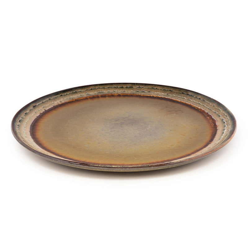Dimensions Assiette plate Comporta en grès ambré 27 cm