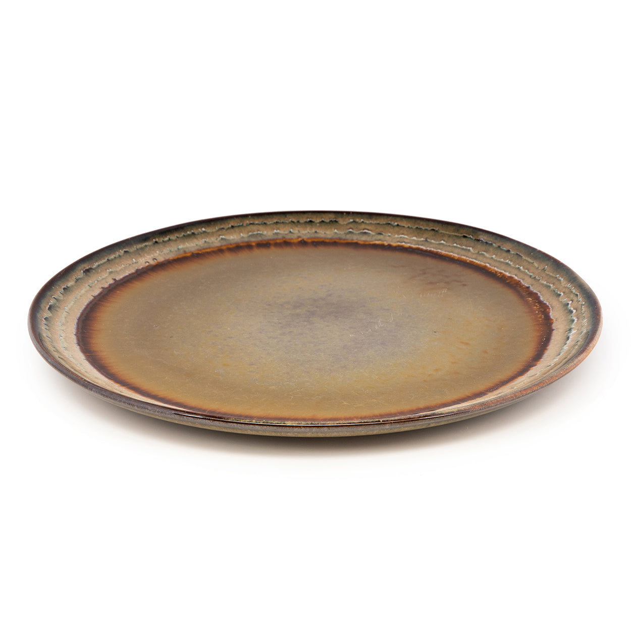 Assiette plate Comporta en grès ambré 27 cm