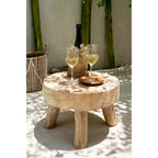 Assiette ronde en teck massif 14 cm, vue 3