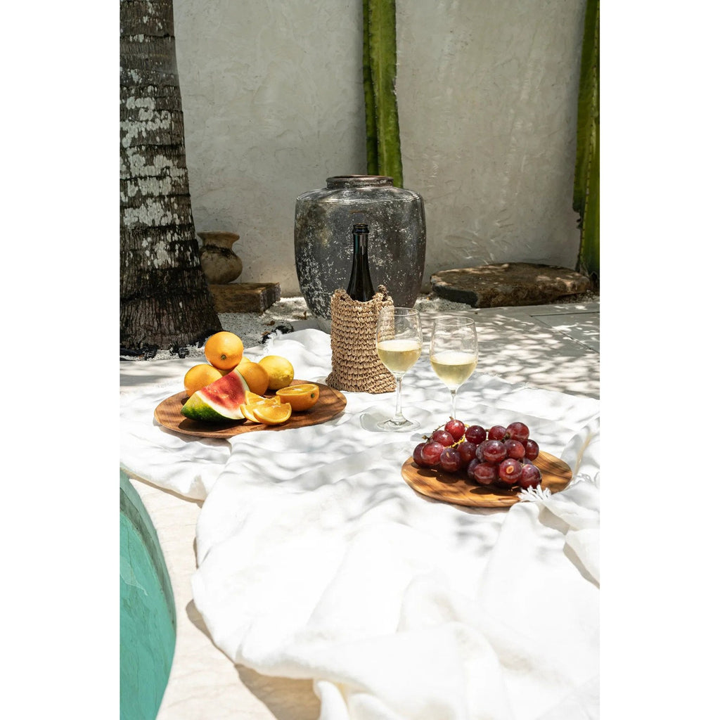 Assiette ronde en teck massif 25 cm, vue 3