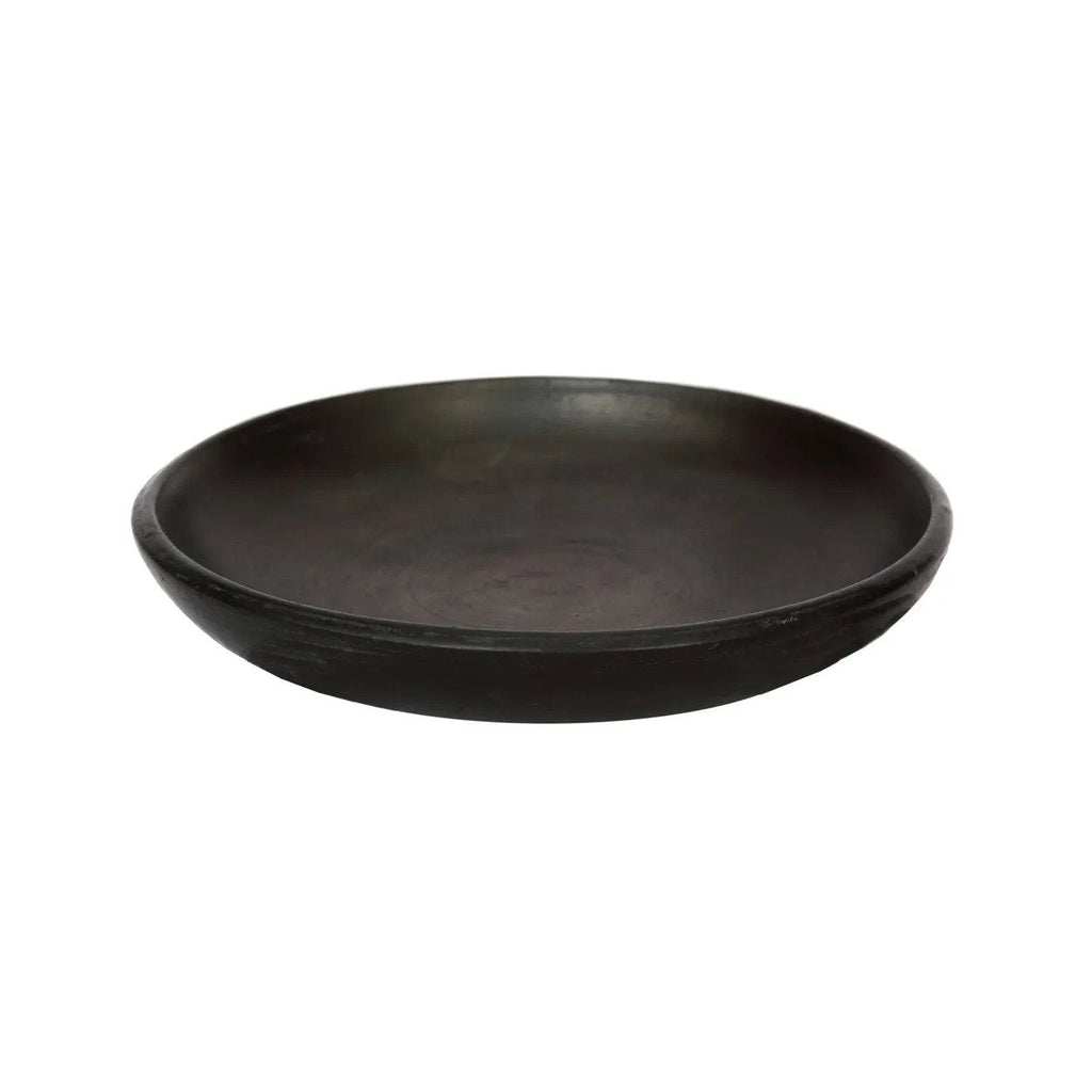 Assiette ronde en terre cuite noircie 26 cm, vue 4