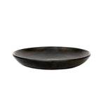 Assiette ronde en terre cuite noircie 26 cm