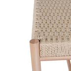 Détail tressage corde papier banc Abano texture naturelle artisanat