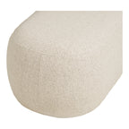 Banc Blossomville bouclé sable contours organiques vue de dessus