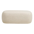 Banc Blossomville bouclé sable silhouette organique vue de face