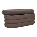 Banc coffre Dartford ouvert compartiment de rangement intérieur teddy marron