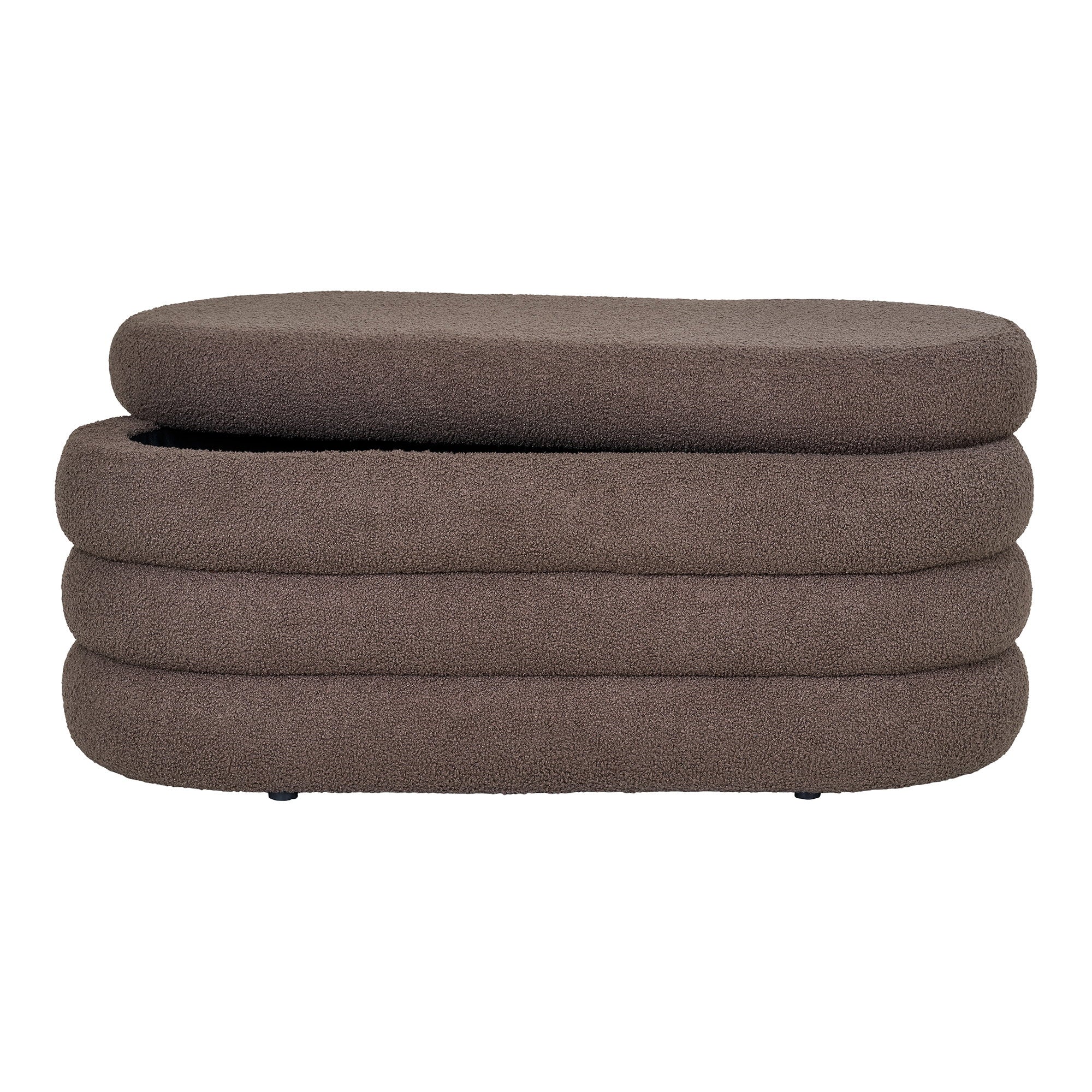 Banc coffre Dartford couvercle ouvert rangement intégré vue de face
