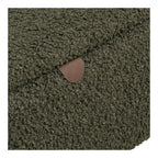 Banc coffre Harlow bouclé vert kaki 95 cm vue de détail
