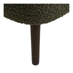 Banc coffre Harlow bouclé vert kaki 95 cm vue de détail