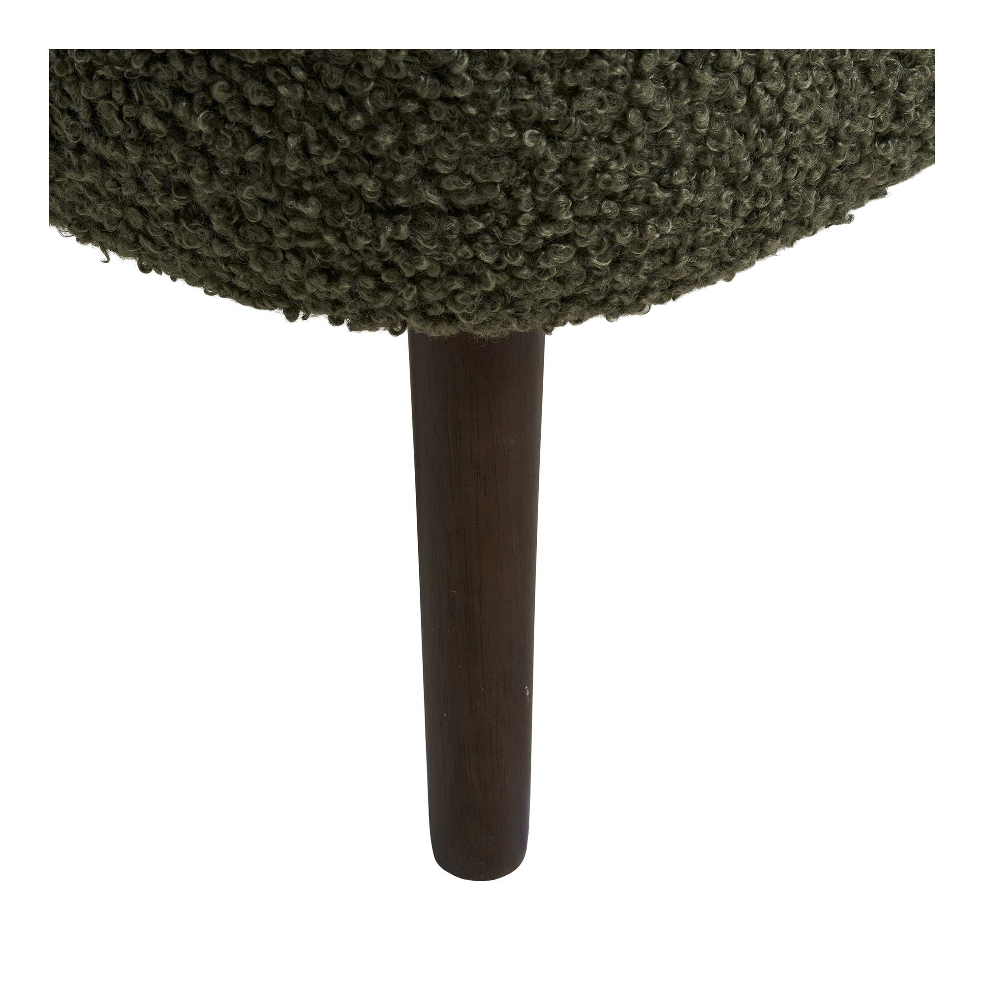 Banc coffre Harlow bouclé vert kaki 95 cm vue de détail