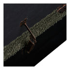 Banc coffre Harlow bouclé vert kaki 95 cm vue de détail