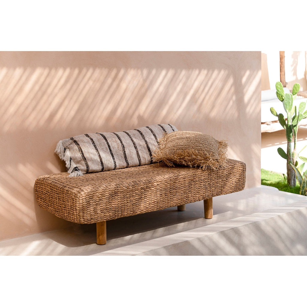 Banc en jacinthe d'eau tressée, vue 6