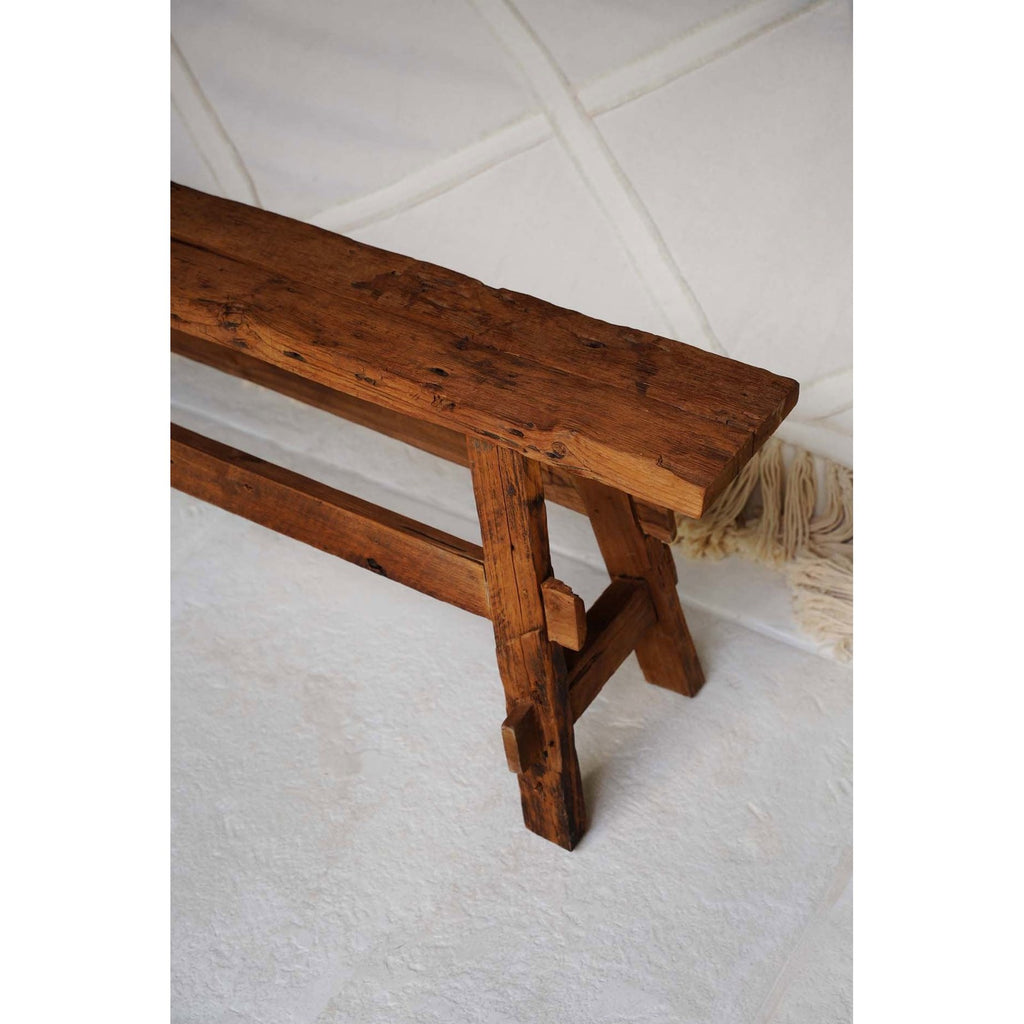 Banc rustique Beauteous en teck, vue 3