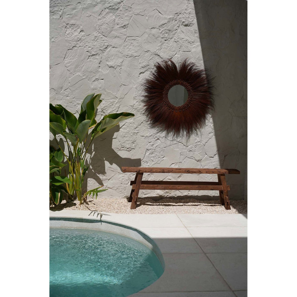 Banc rustique Beauteous en teck, vue 4