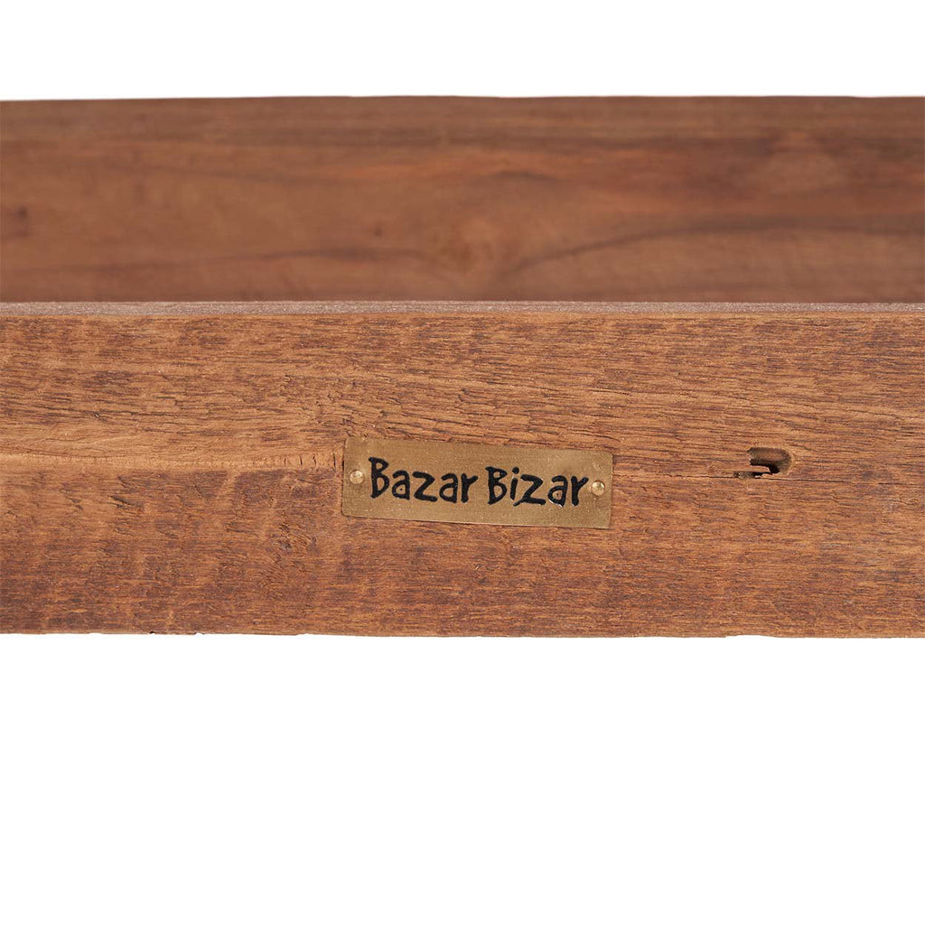Banc rustique Beauteous en teck, vue 7