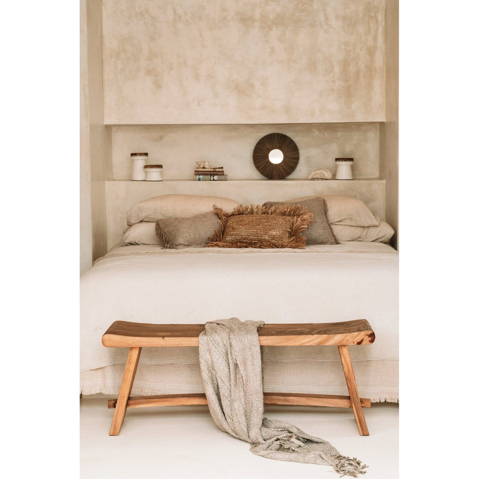 Banc Suar en bois massif, vue 8
