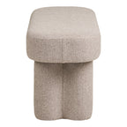 Banc Weston vu de profil avec son assise aux angles arrondis posée sur un pied double