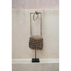 Besace de nacre brune sur socle 75 cm, vue 3